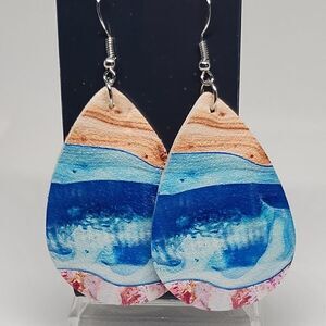 Women's earrings teardrop summer beach dangle new e8